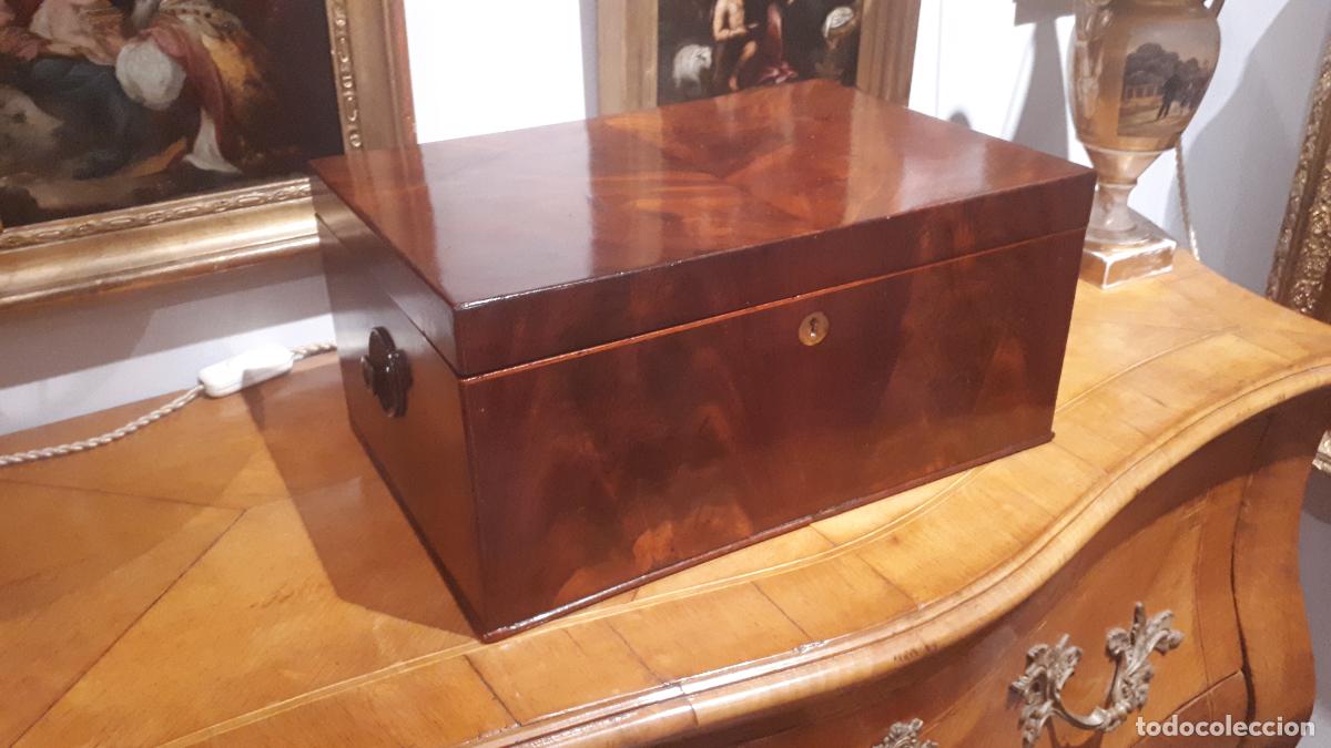 Antig&uuml;edades: CAJA DE MADERA DE CAOBA, SIGLO XIX. - Foto 11