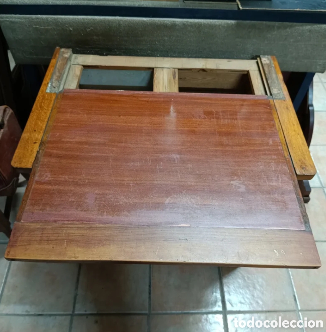 Antig&uuml;edades: Antiguo escritorio de madera de pino - Foto 3