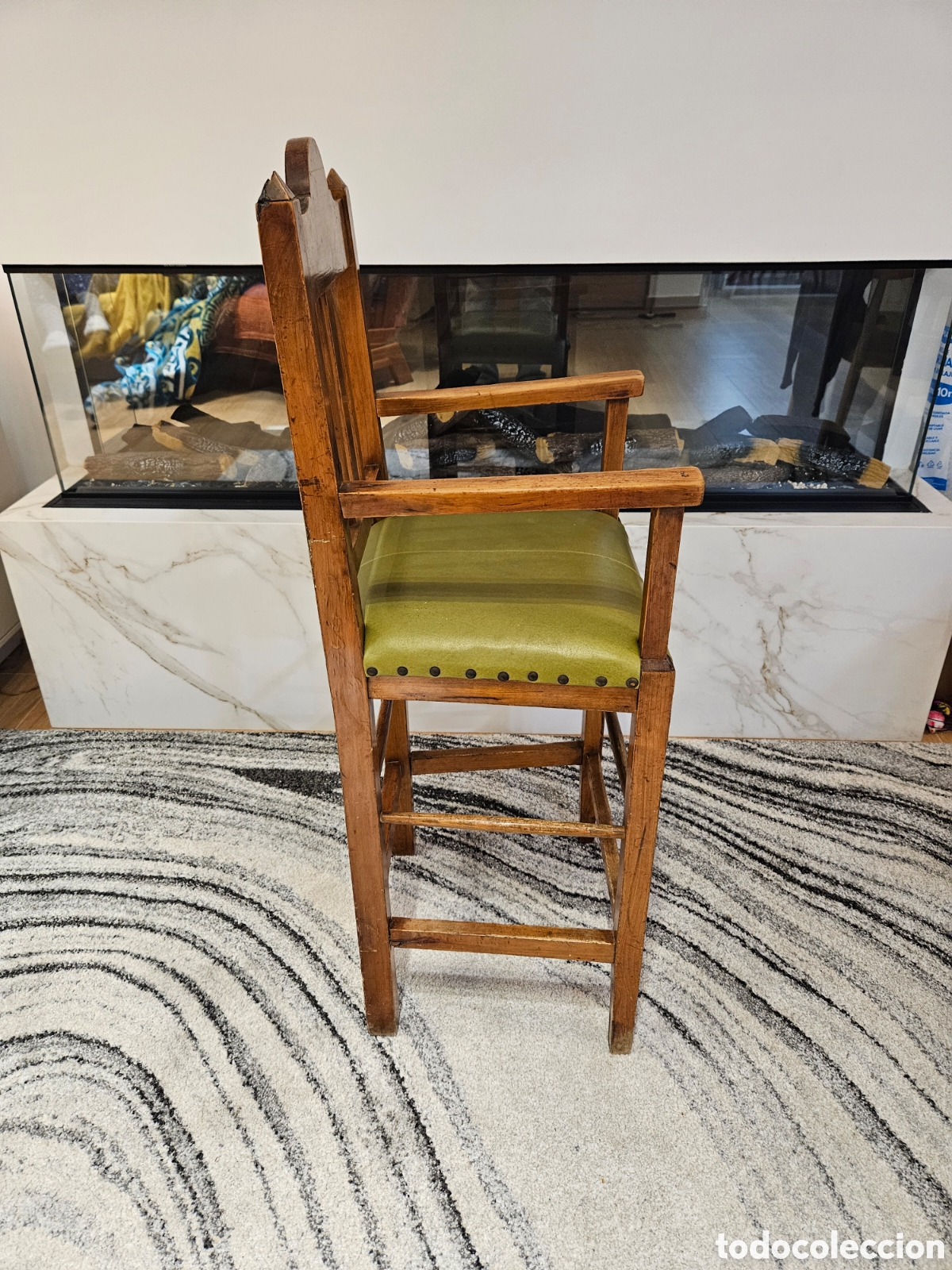 Antig&uuml;edades: ANTIGUA SILLA TRONA INFANTIL - Foto 3