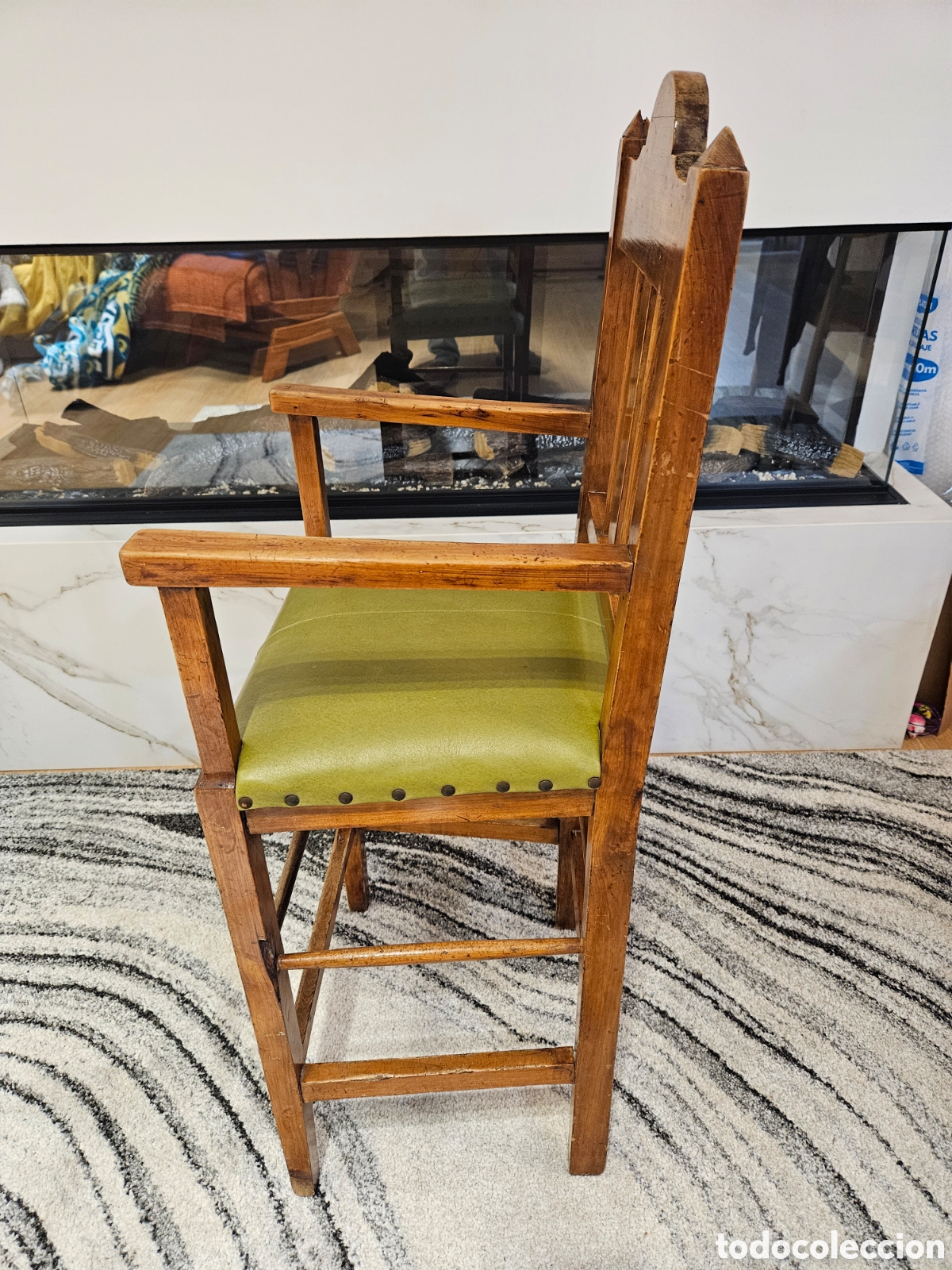 Antig&uuml;edades: ANTIGUA SILLA TRONA INFANTIL - Foto 4