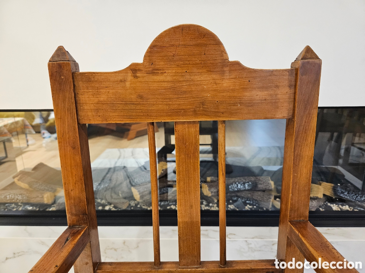 Antig&uuml;edades: ANTIGUA SILLA TRONA INFANTIL - Foto 8