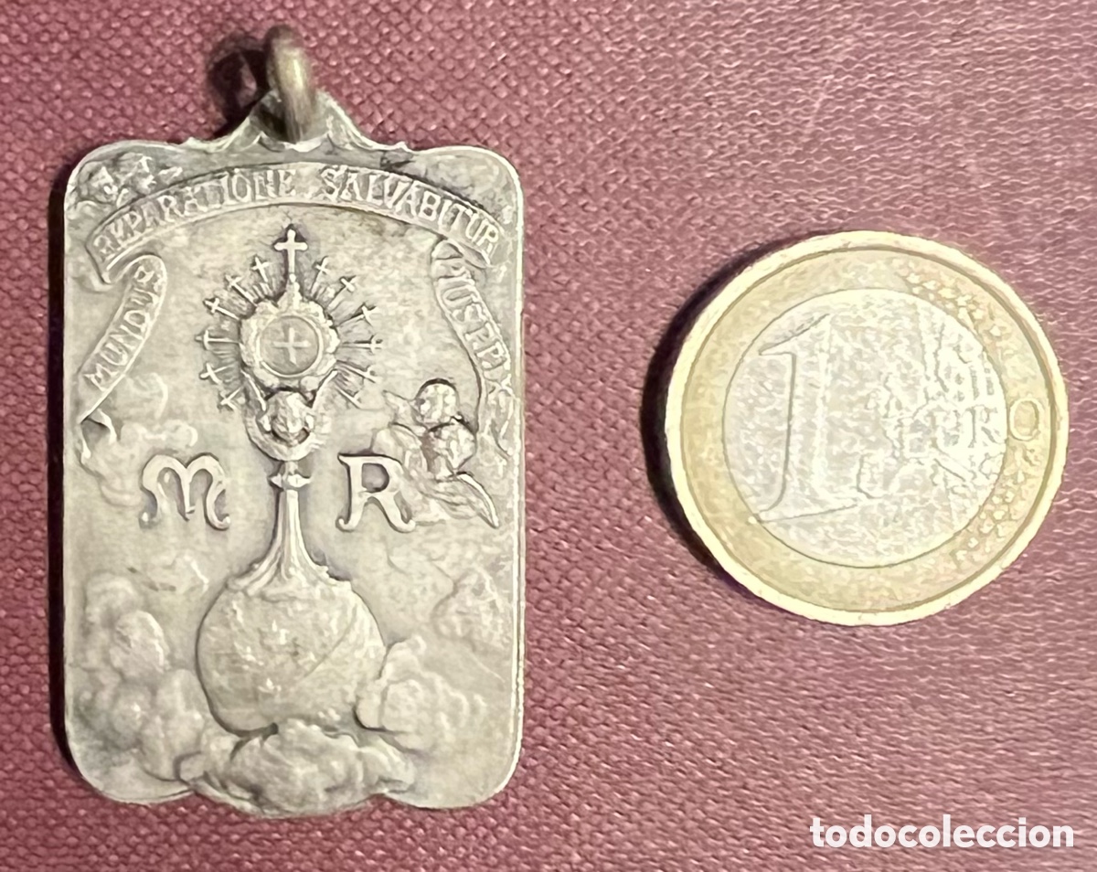 Antig&uuml;edades: Medalla religiosa Mar&iacute;a Reparadora - Foto 2
