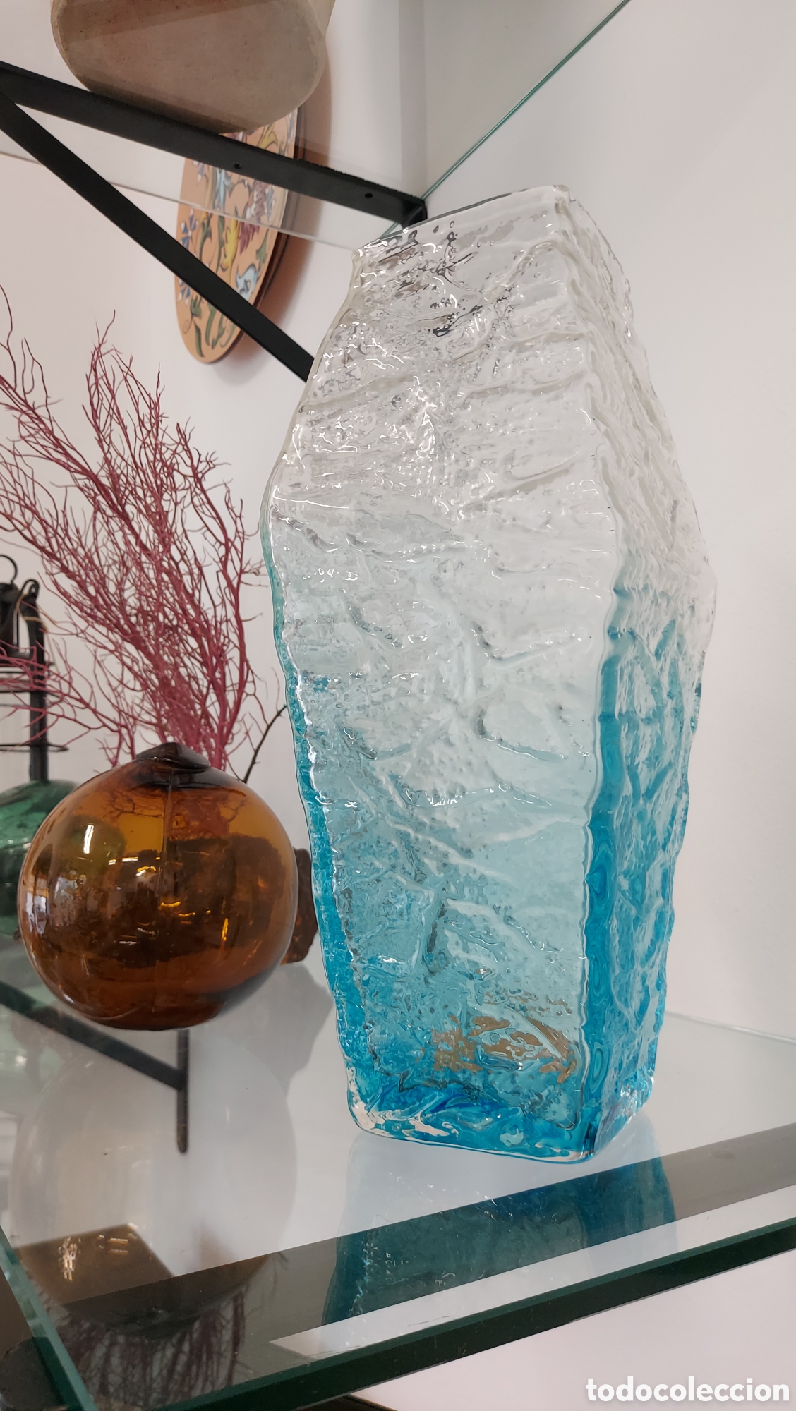 Antig&uuml;edades: Jarr&oacute;n cristal pavonado - Foto 1