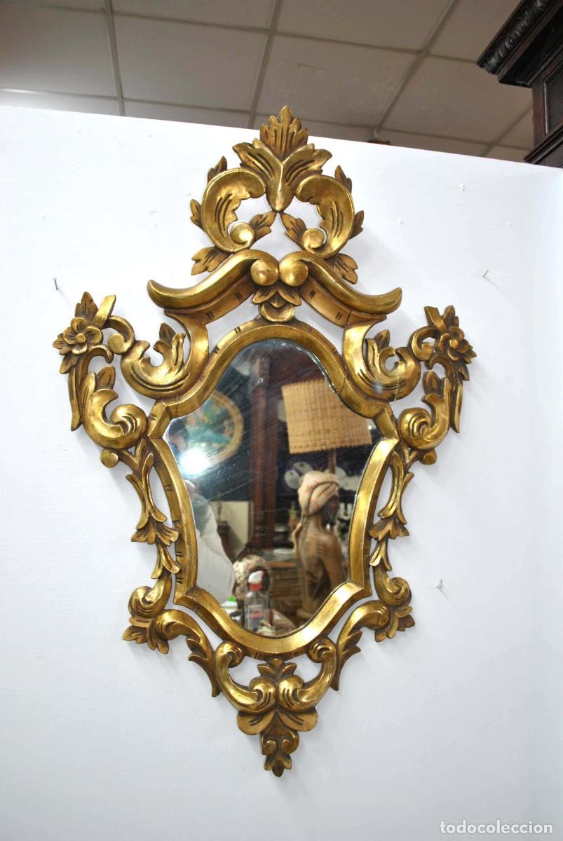 Antig&uuml;edades: ESPEJO TIPO CORNUCOPIA MADERA Y ORO - Foto 1
