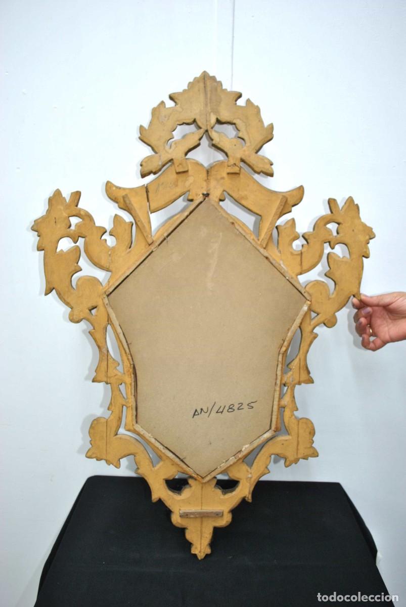 Antig&uuml;edades: ESPEJO TIPO CORNUCOPIA MADERA Y ORO - Foto 5