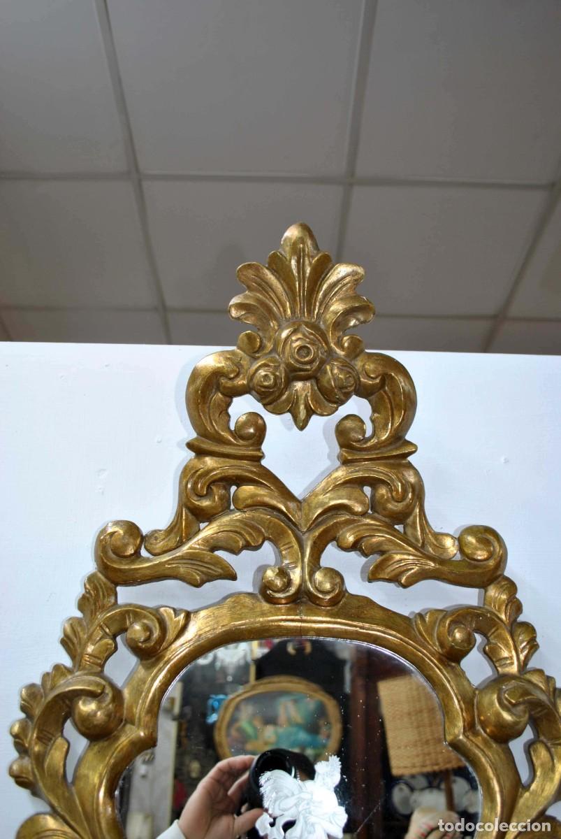 Antig&uuml;edades: ESPEJO CORNUCOPIA MADERA Y ORO - Foto 6