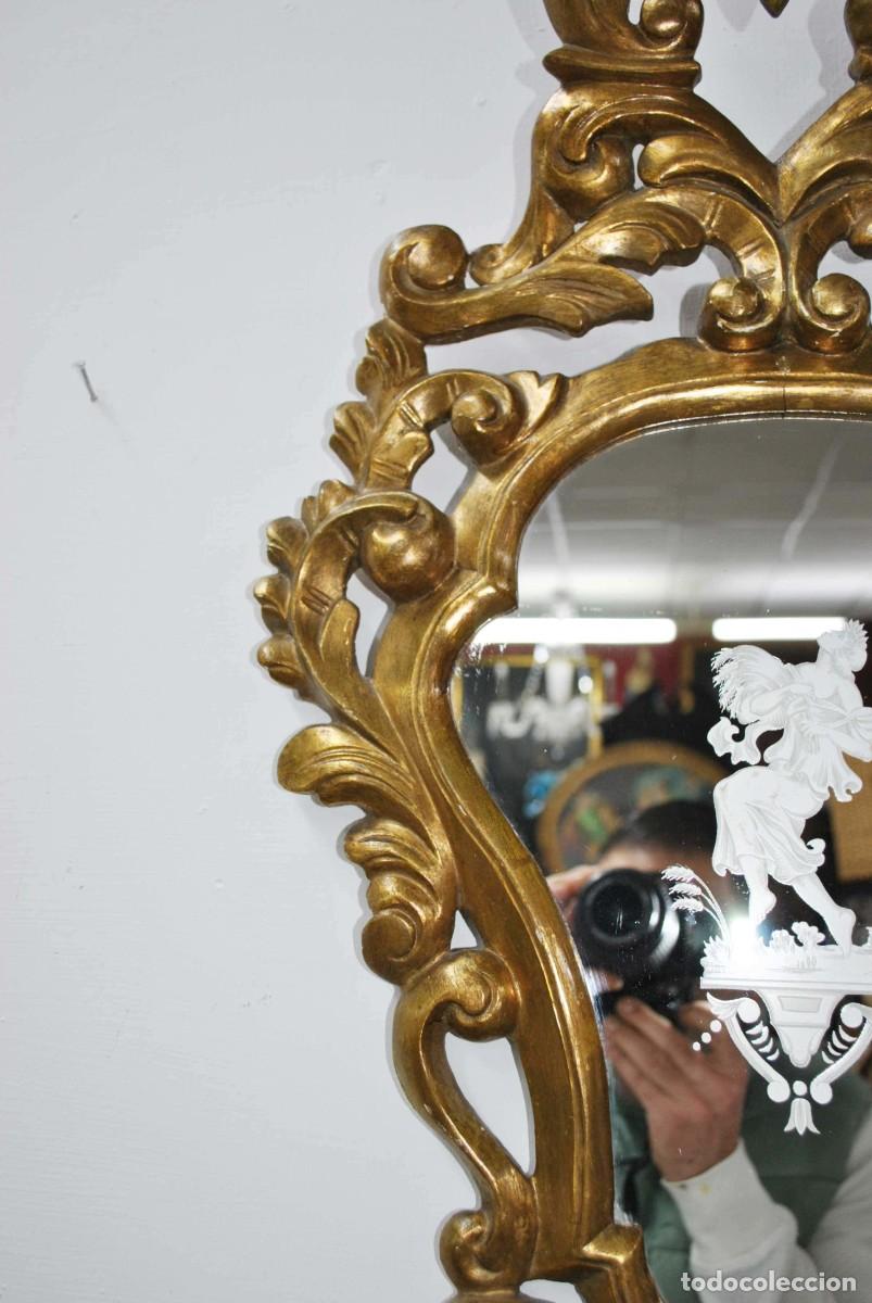 Antig&uuml;edades: ESPEJO CORNUCOPIA MADERA Y ORO - Foto 7