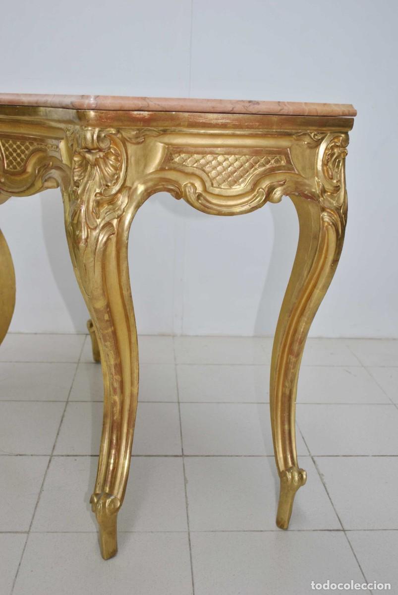 Antig&uuml;edades: RECIBIDOR O CONSOLA DORADA ESTILO LUIS XV - Foto 2