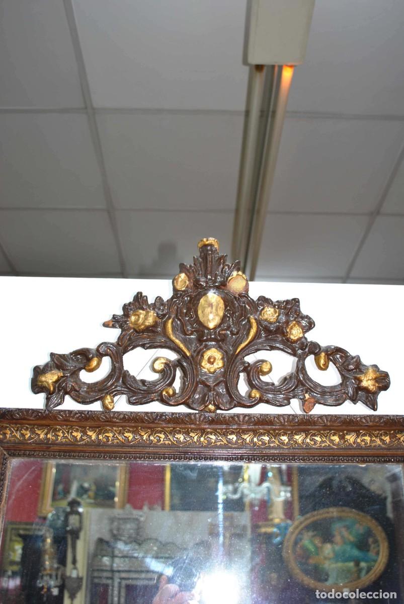 Antig&uuml;edades: ESPEJO ANTIGUO DE MADERA Y ORO - Foto 3