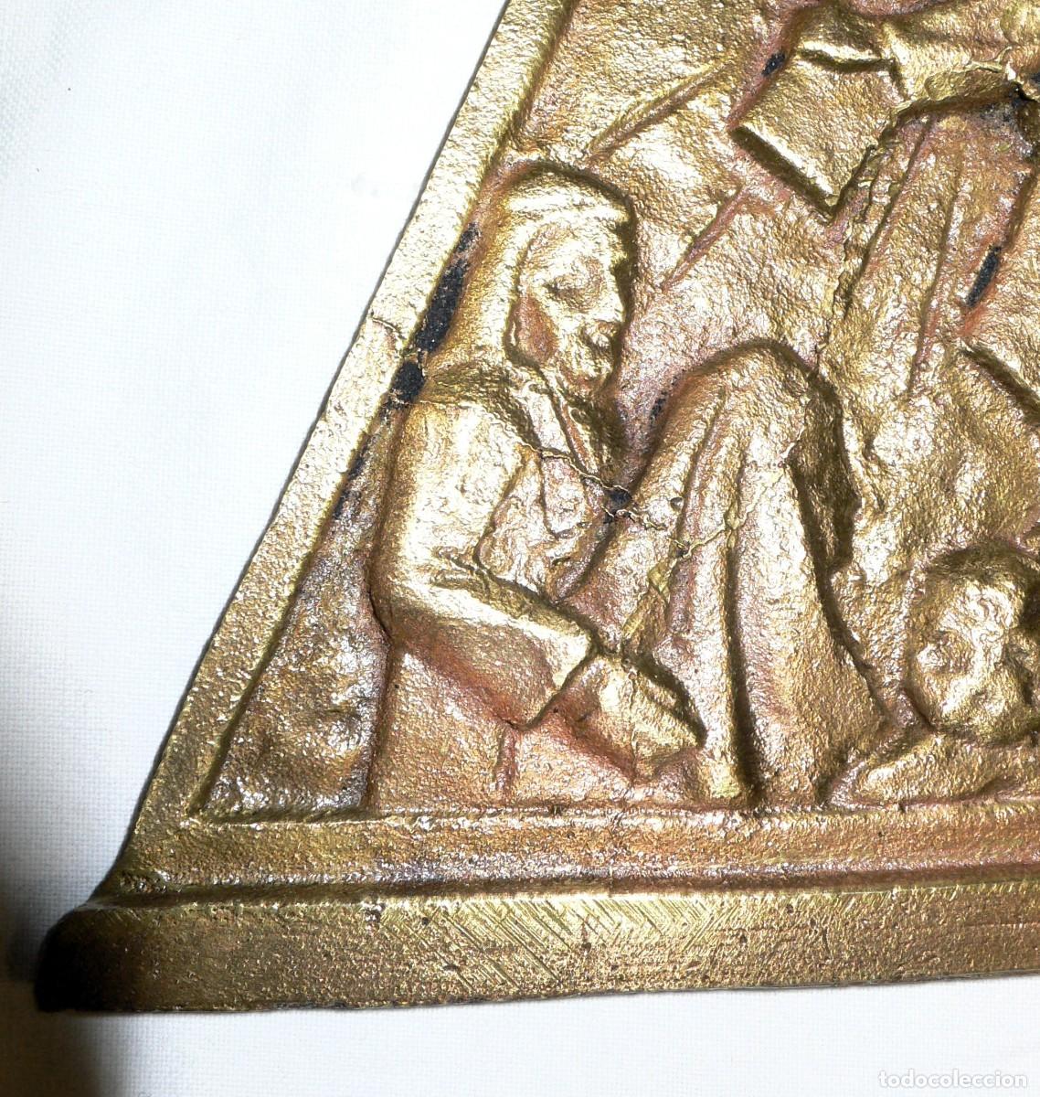 Antig&uuml;edades: PLACA DEVOCIONAL EN BRONCE - Foto 5