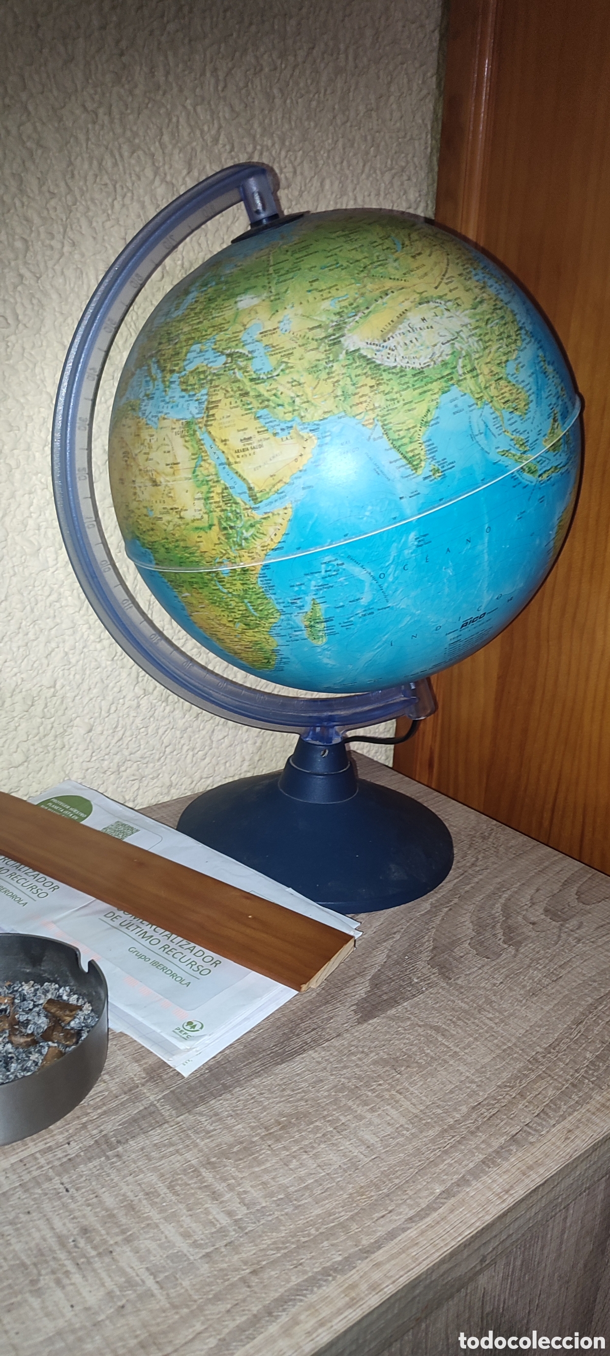 Antig&uuml;edades: Lampara bola del mundo - Foto 2