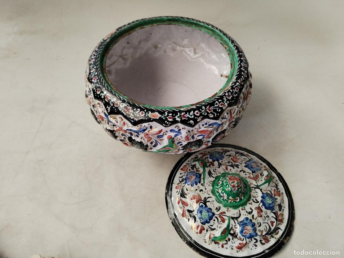 Antig&uuml;edades: caja opium cobre esmaltado - Foto 4