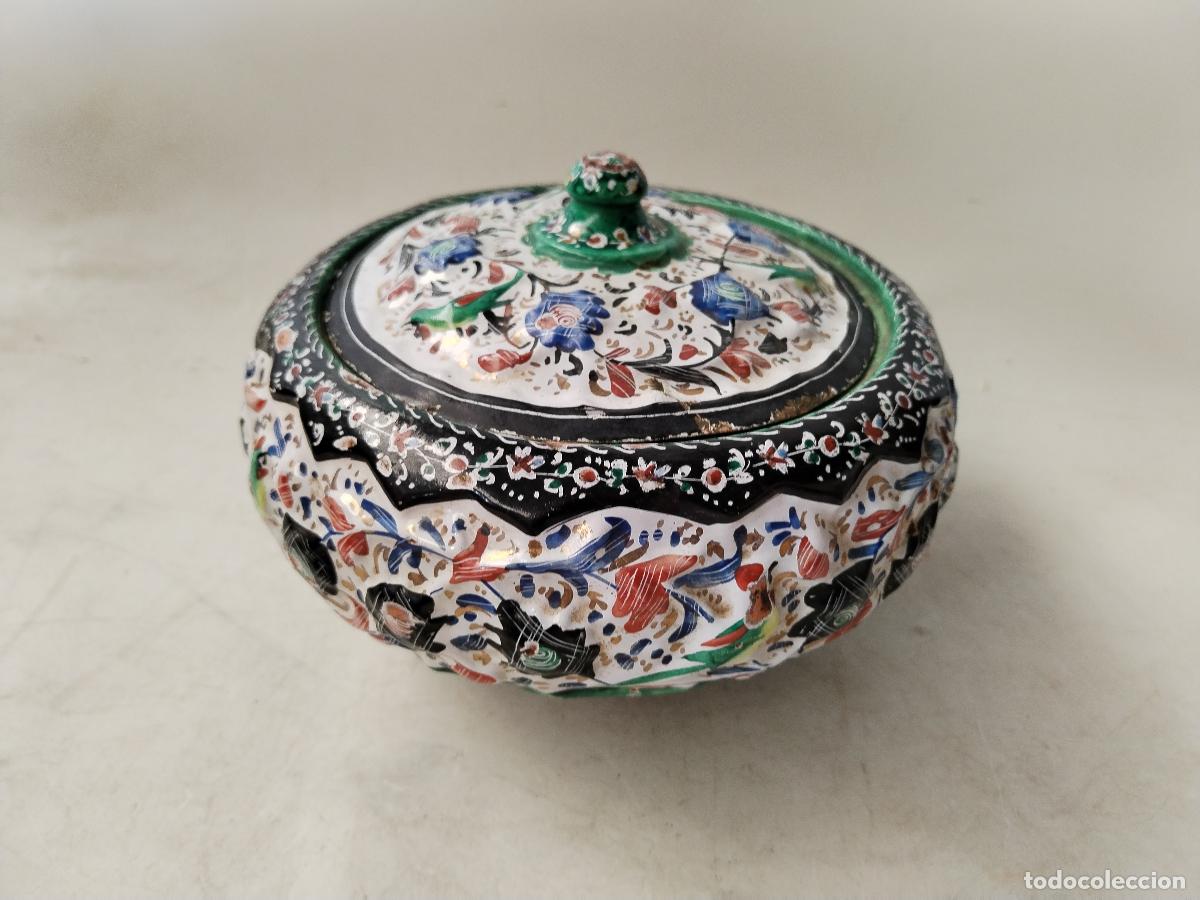 Antig&uuml;edades: caja opium cobre esmaltado - Foto 1