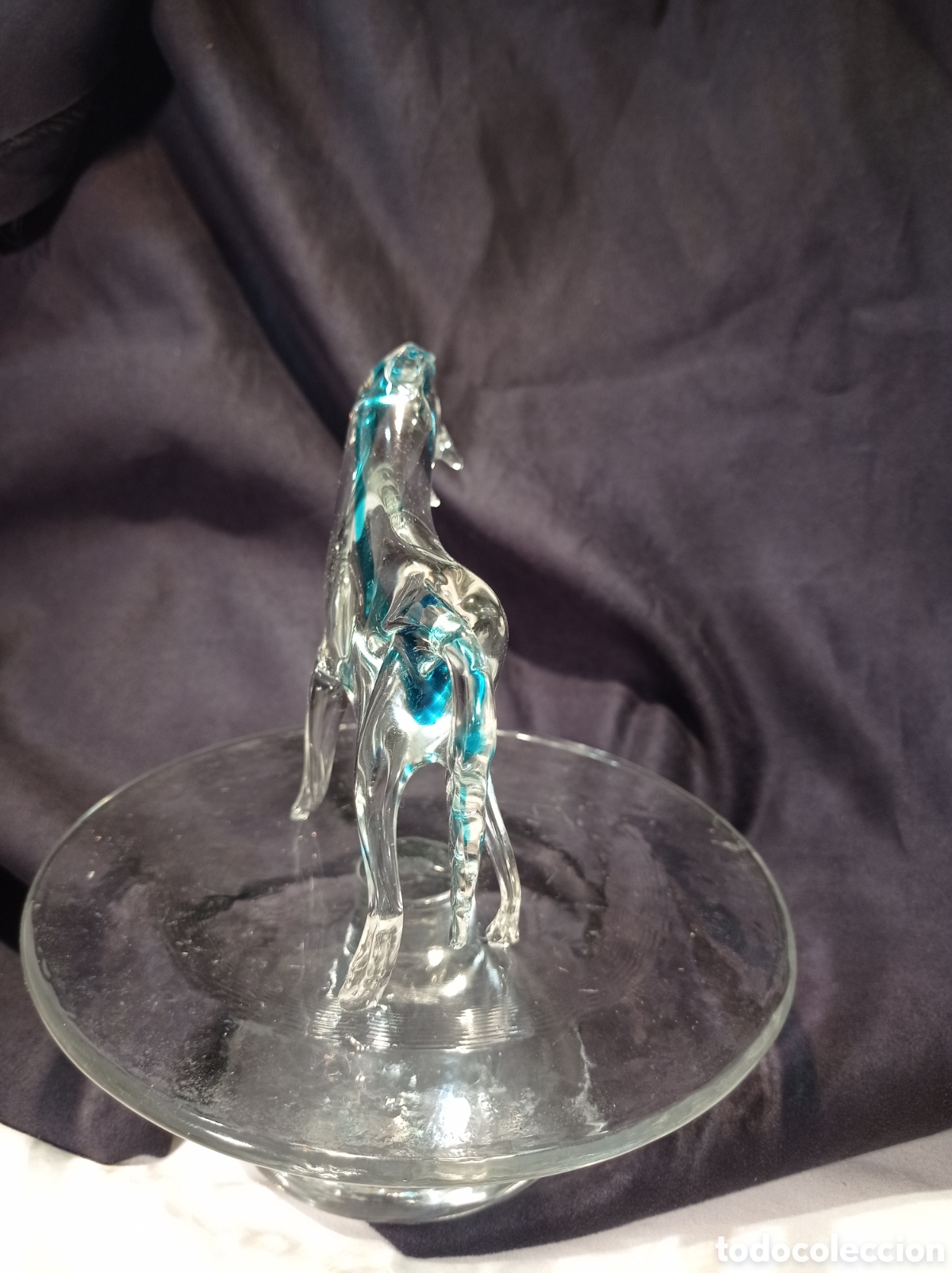 Antig&uuml;edades: PAREJA DE CABALLOS DE CRISTAL - Foto 3