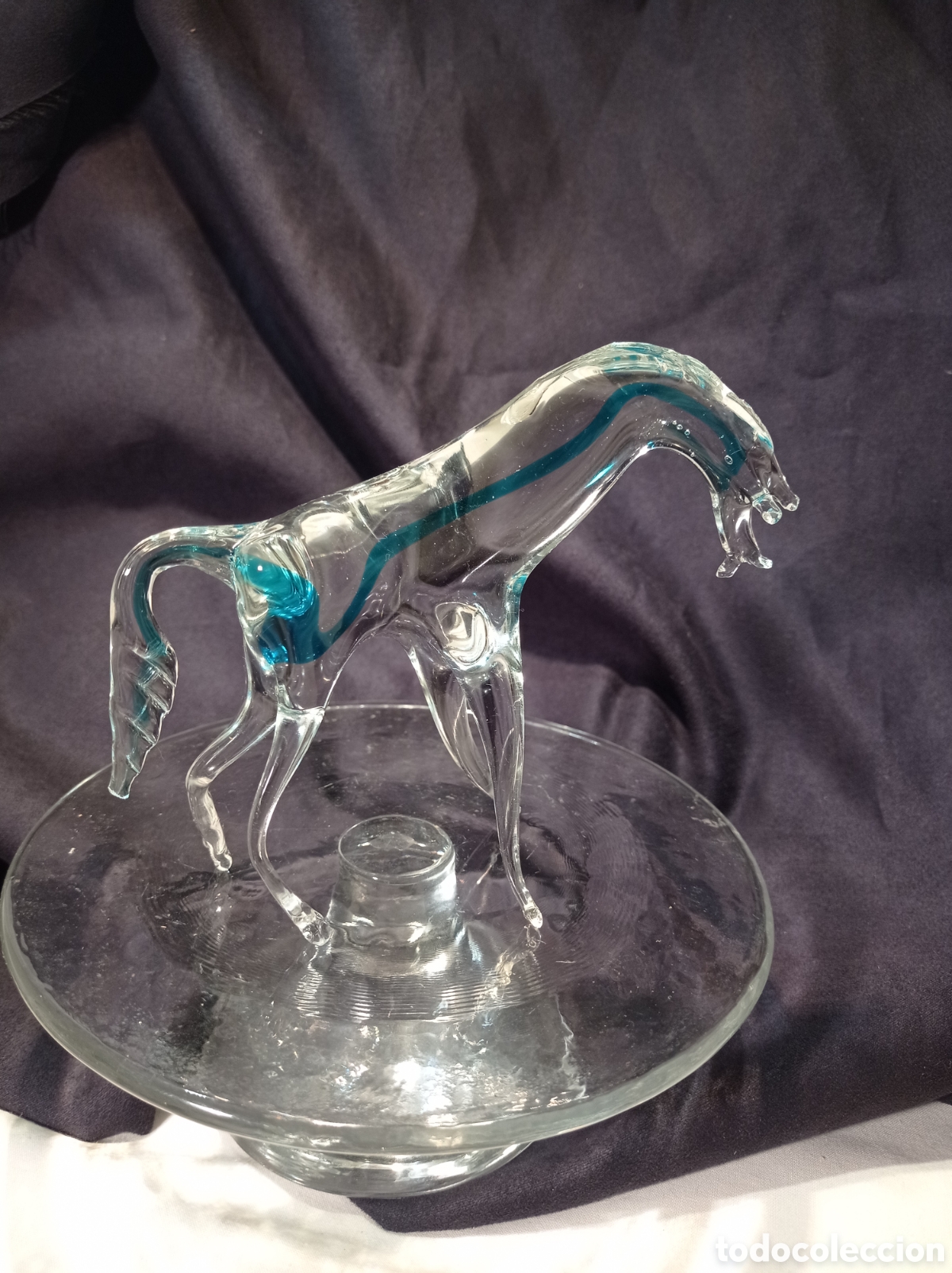 Antig&uuml;edades: PAREJA DE CABALLOS DE CRISTAL - Foto 4
