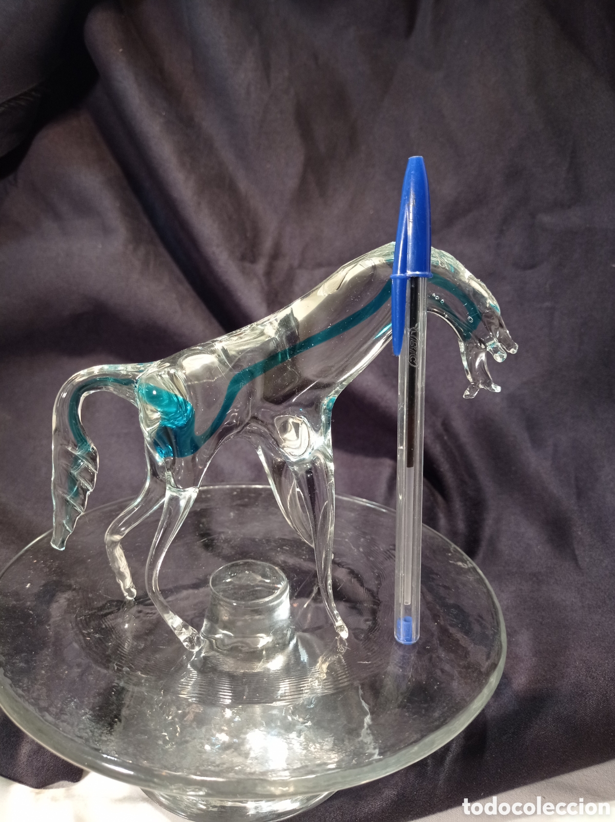Antig&uuml;edades: PAREJA DE CABALLOS DE CRISTAL - Foto 5