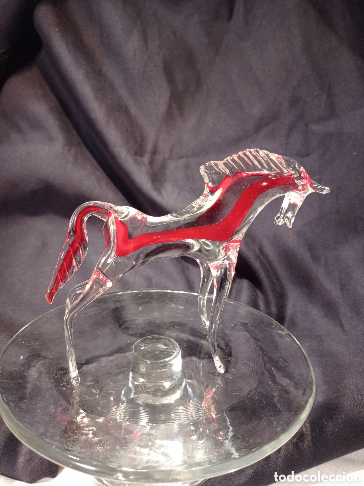 Antig&uuml;edades: PAREJA DE CABALLOS DE CRISTAL - Foto 6