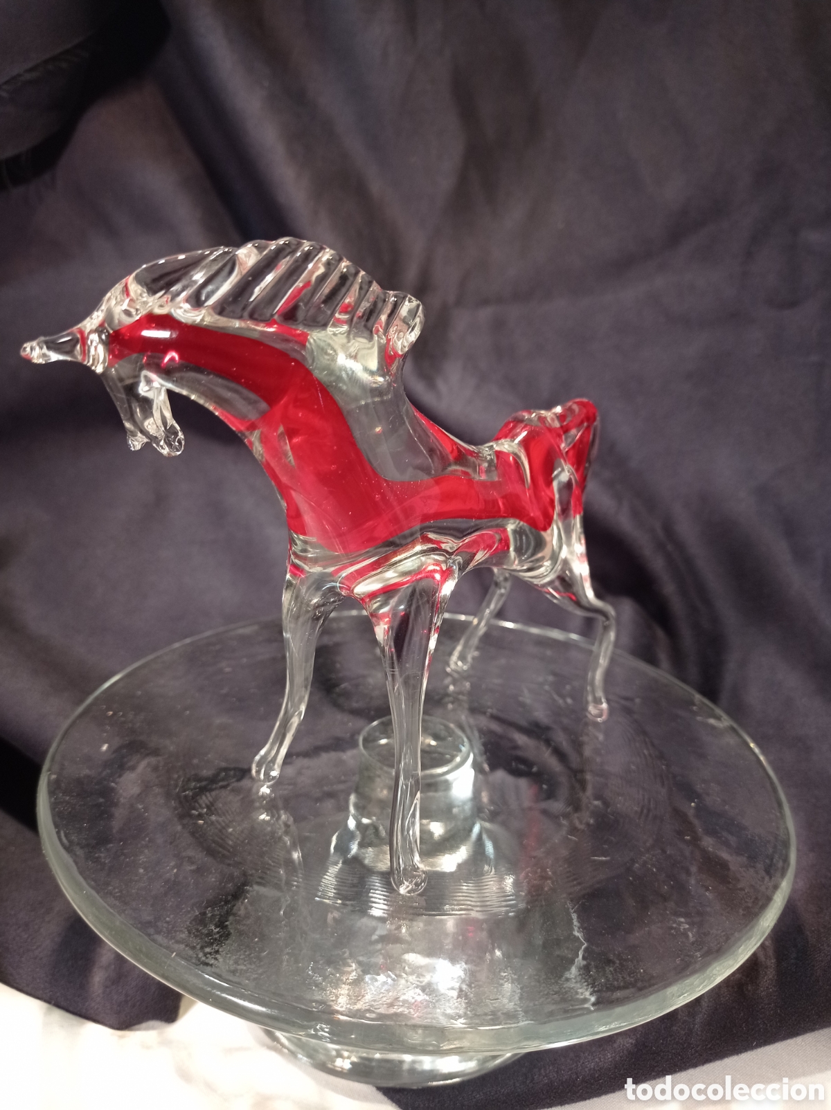 Antig&uuml;edades: PAREJA DE CABALLOS DE CRISTAL - Foto 8