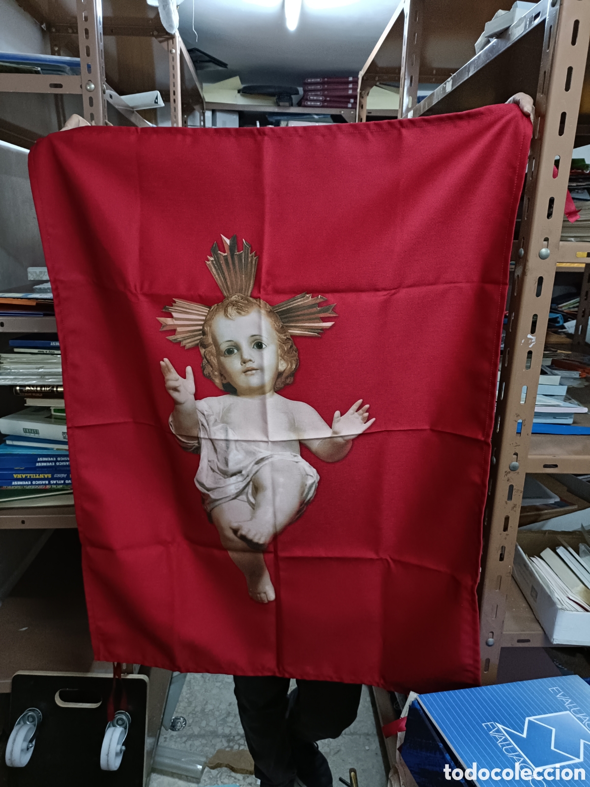 Antig&uuml;edades: Balconera Estandarte ni&ntilde;o Jes&uacute;s Navidad Portal