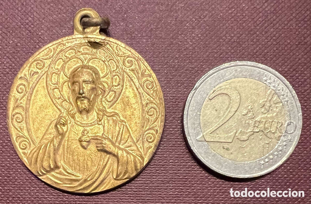 Antig&uuml;edades: Medalla Sagrado Coraz&oacute;n de Jes&uacute;s - Foto 1