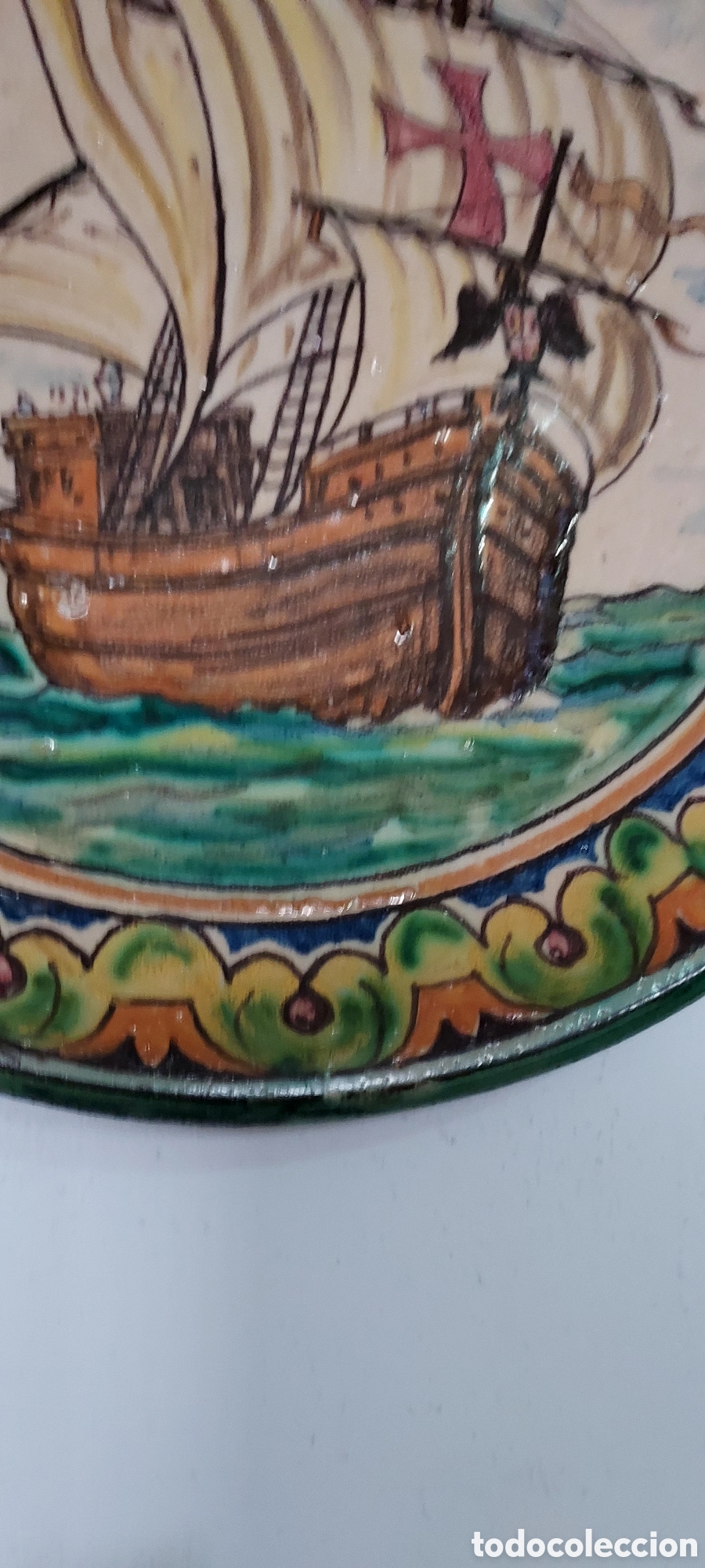 Antig&uuml;edades: Plato de cer&aacute;mica antiguo - Foto 3