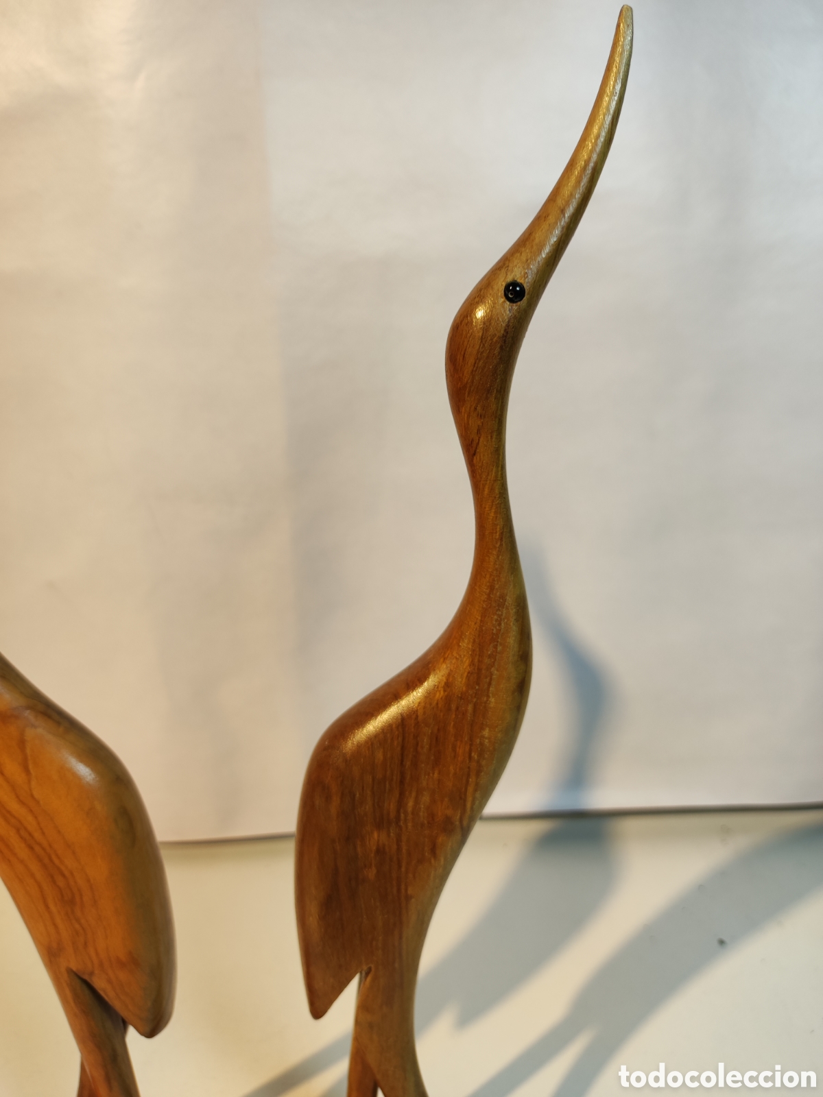 Antig&uuml;edades: Pareja de garzas de madera - Foto 6