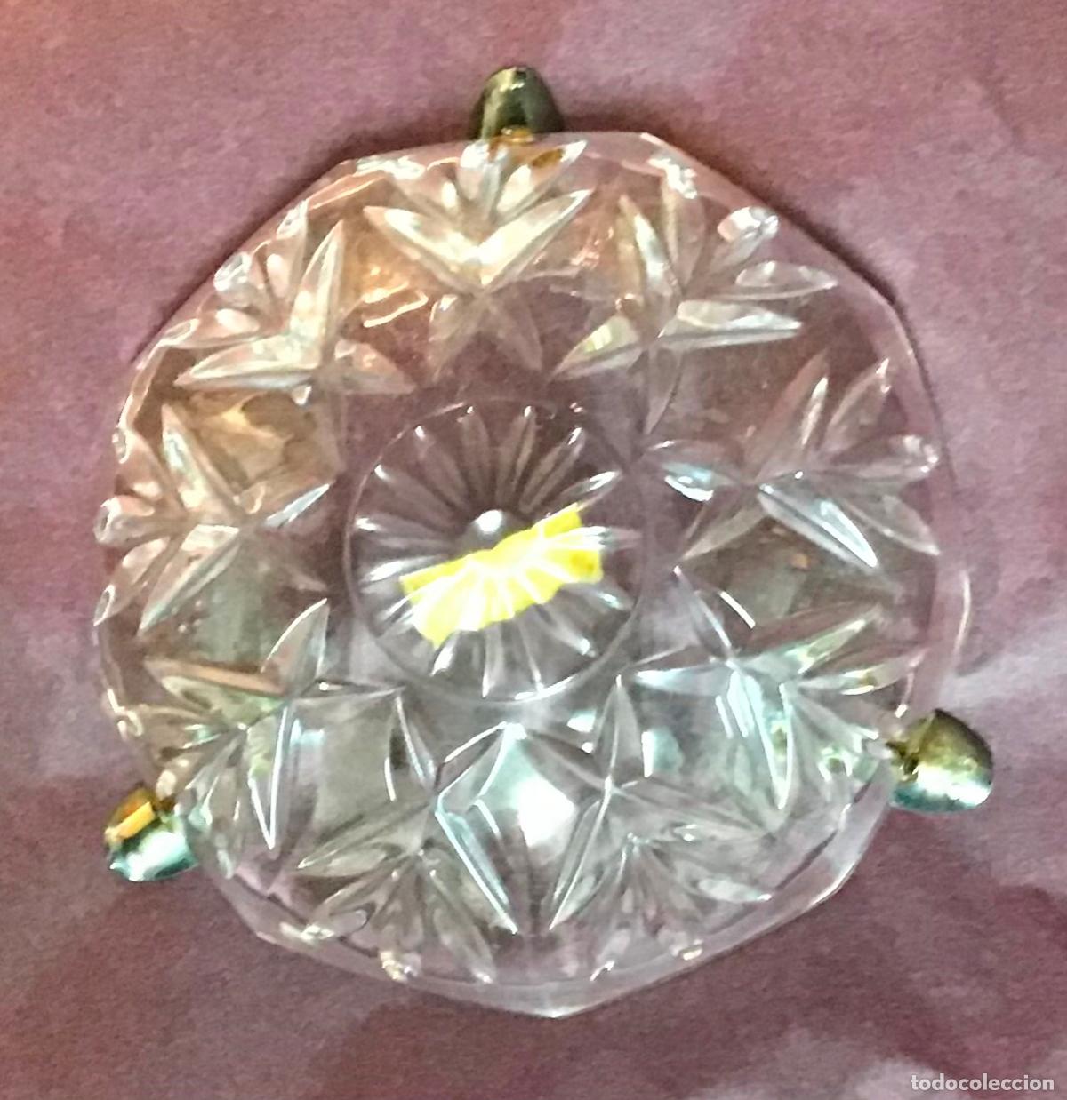 Antig&uuml;edades: CENICERO DE CRISTAL Y PLATA - Foto 2