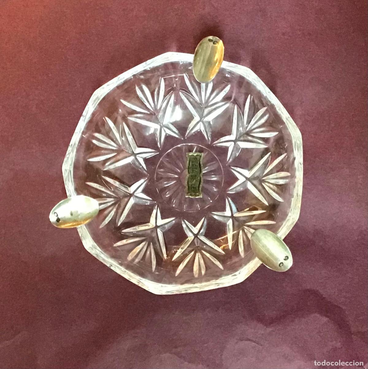 Antig&uuml;edades: CENICERO DE CRISTAL Y PLATA - Foto 1