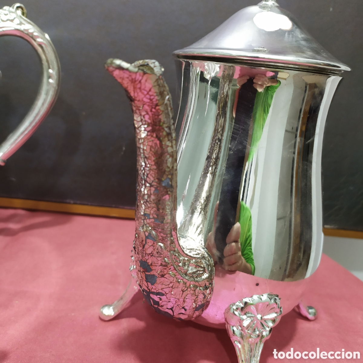 Antig&uuml;edades: Restos de Juego de t&eacute; en metal - Foto 4