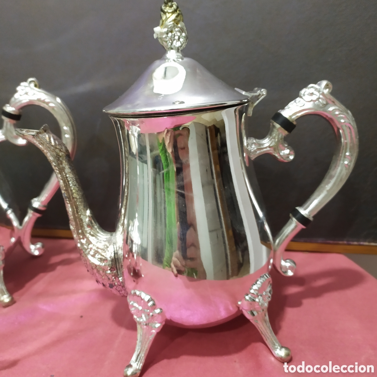 Antig&uuml;edades: Restos de Juego de t&eacute; en metal - Foto 5