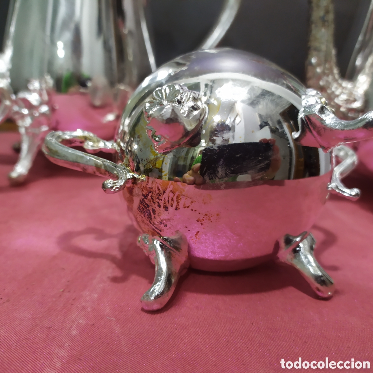 Antig&uuml;edades: Restos de Juego de t&eacute; en metal - Foto 6