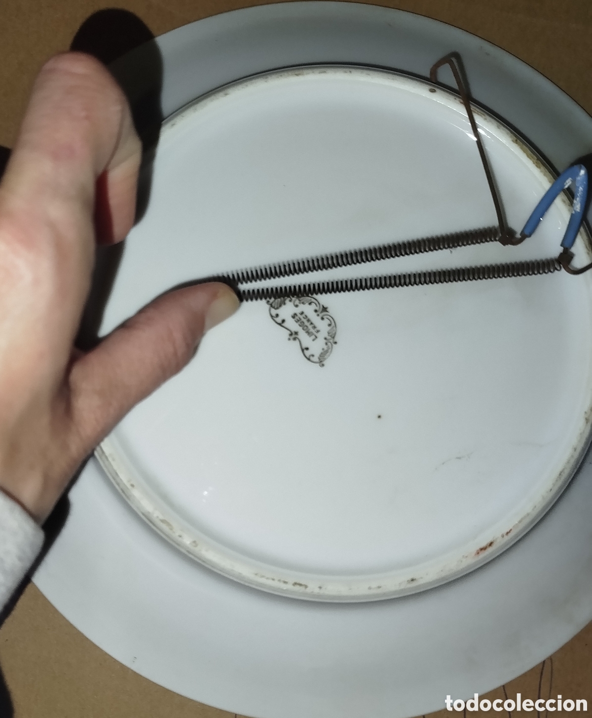 Antig&uuml;edades: Plato porcelana Limoges - Foto 2
