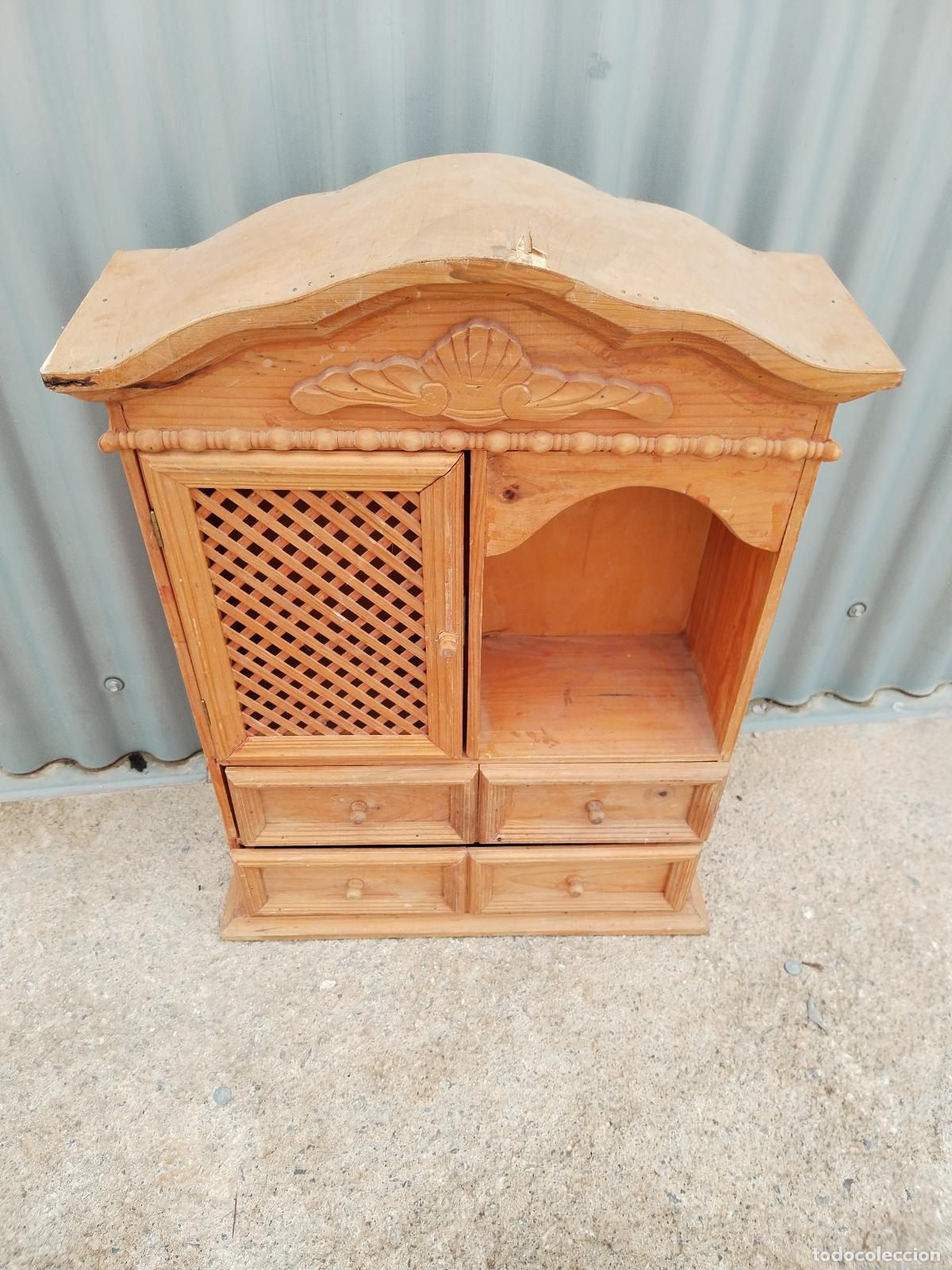 Antig&uuml;edades: armario repisa de madera - Foto 3