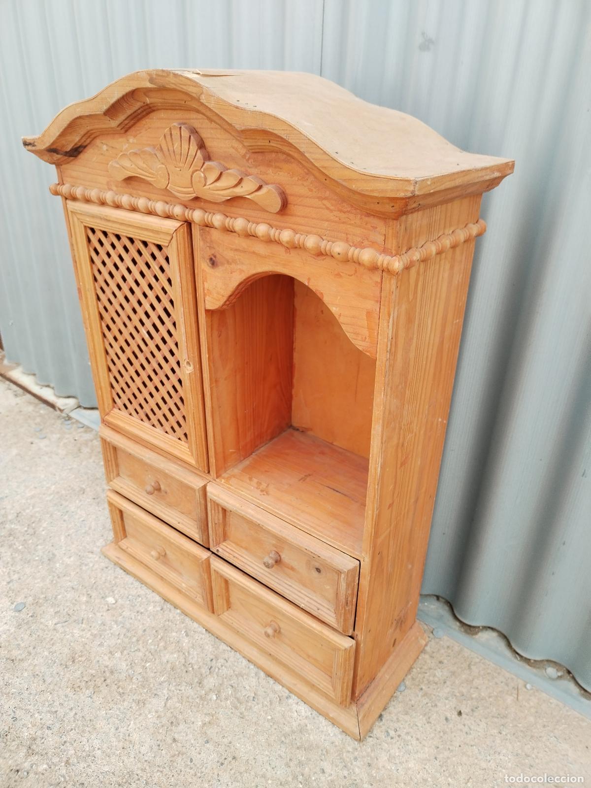 Antig&uuml;edades: armario repisa de madera - Foto 6