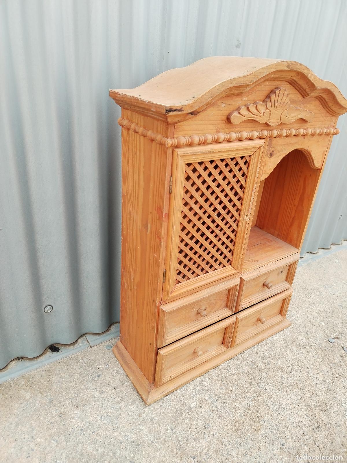 Antig&uuml;edades: armario repisa de madera - Foto 7
