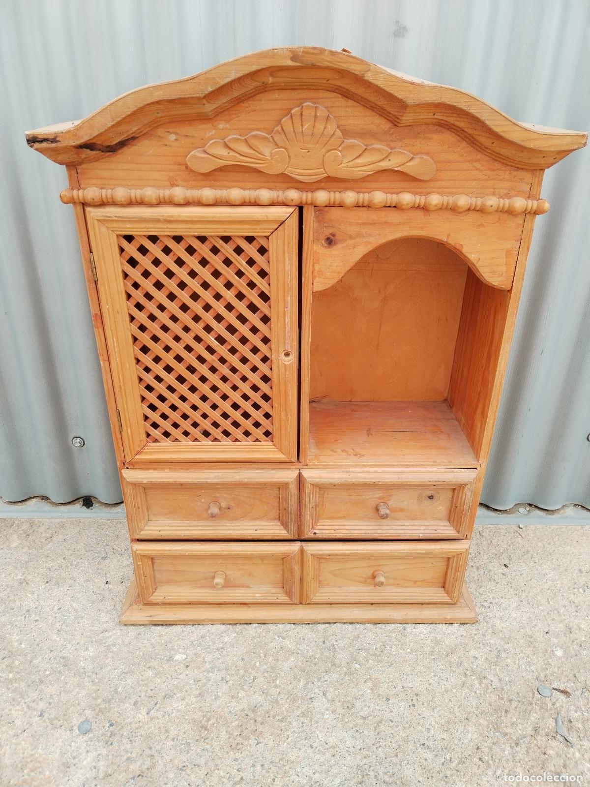 Antig&uuml;edades: armario repisa de madera - Foto 8