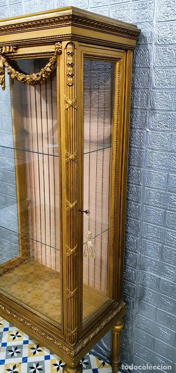 Antig&uuml;edades: Vitrina dorada estilo Luis XVI - Foto 5