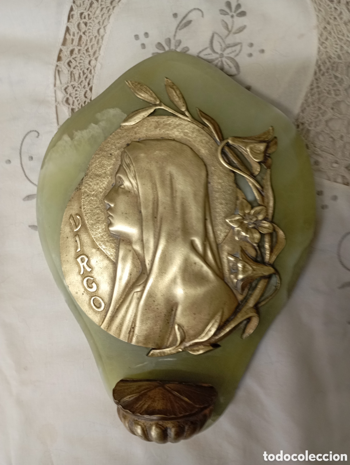 Antig&uuml;edades: Benditera Onix bronce modernista - Foto 1