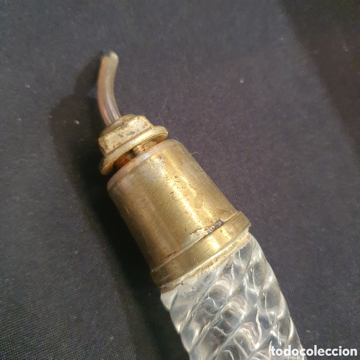 Antig&uuml;edades: BRAZO PARA L&Aacute;MPARA DE CRISTAL - Foto 3