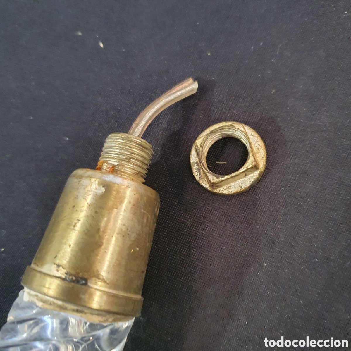 Antig&uuml;edades: BRAZO PARA L&Aacute;MPARA DE CRISTAL - Foto 4