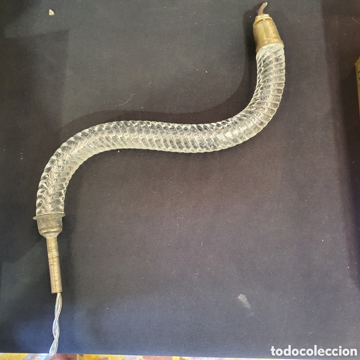 Antig&uuml;edades: BRAZO PARA L&Aacute;MPARA DE CRISTAL - Foto 1