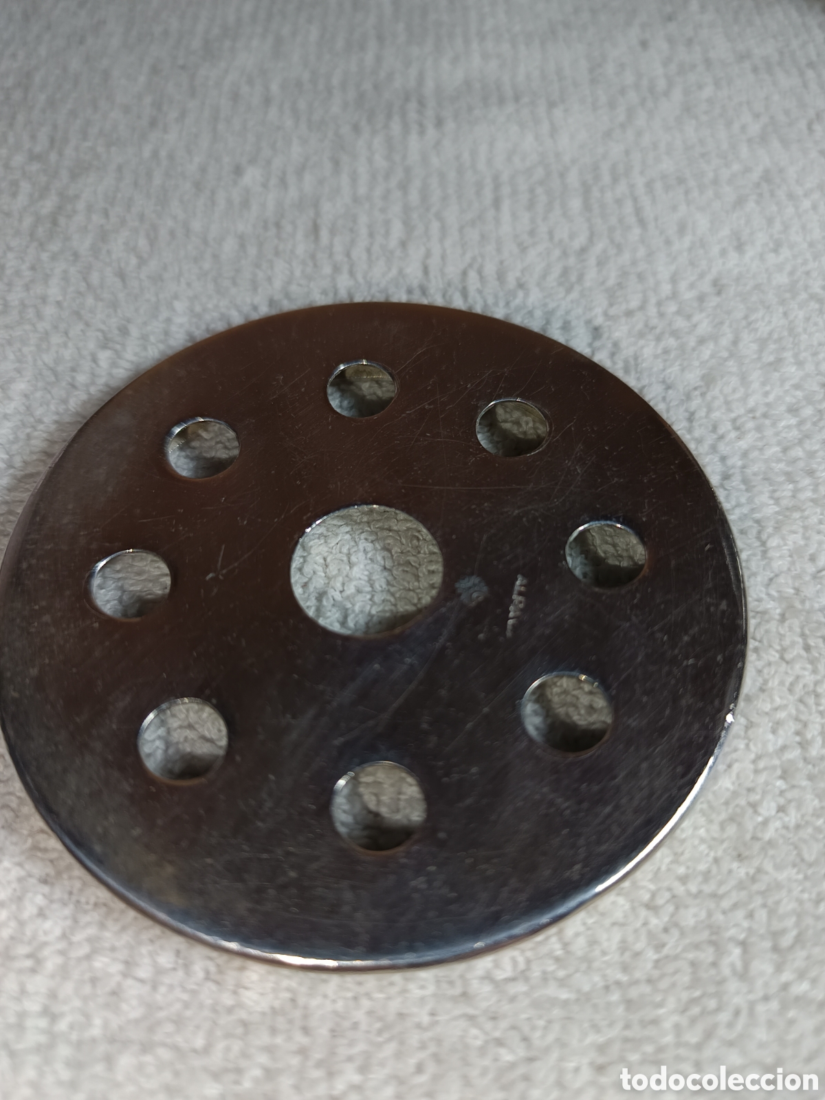 Antig&uuml;edades: cubitera de alpaca plateada con marca en base. - Foto 5