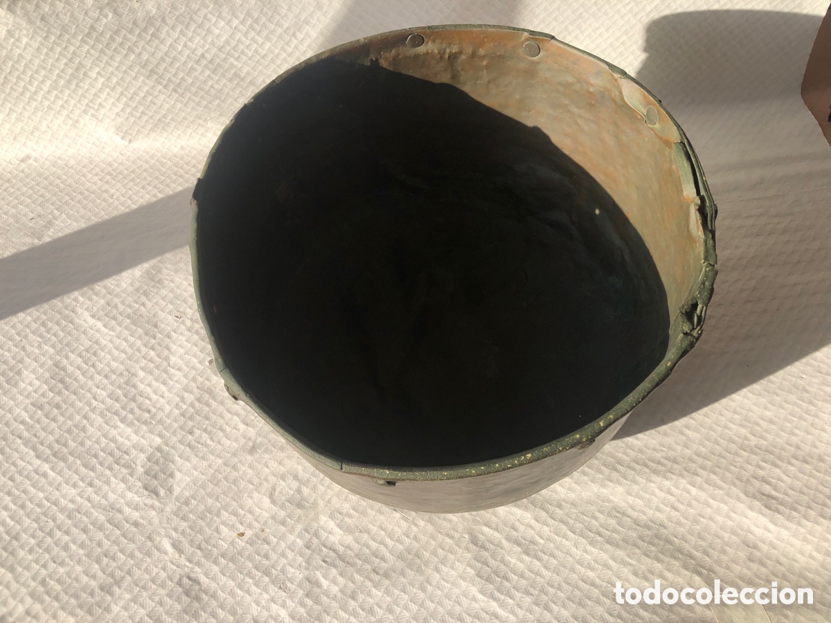 Antig&uuml;edades: Antigua y grande olla de cobre - Foto 4