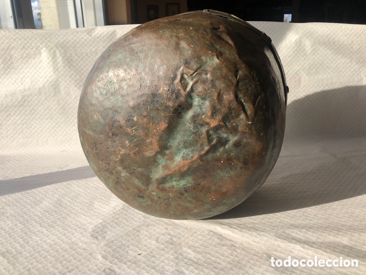 Antig&uuml;edades: Antigua y grande olla de cobre - Foto 7