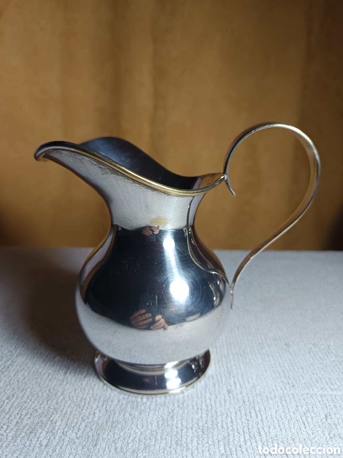 Antig&uuml;edades: jarrita salsera en alpaca plateada - Foto 1