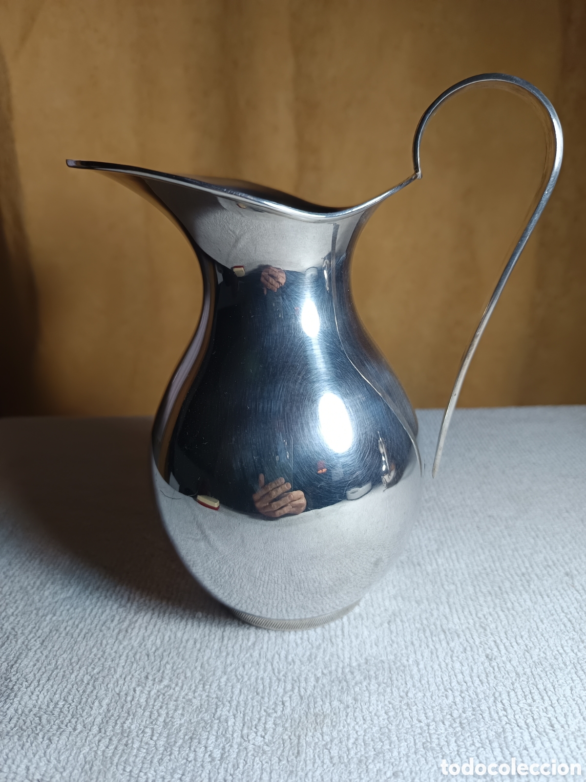 Antig&uuml;edades: jarra de alpaca plateada. - Foto 3