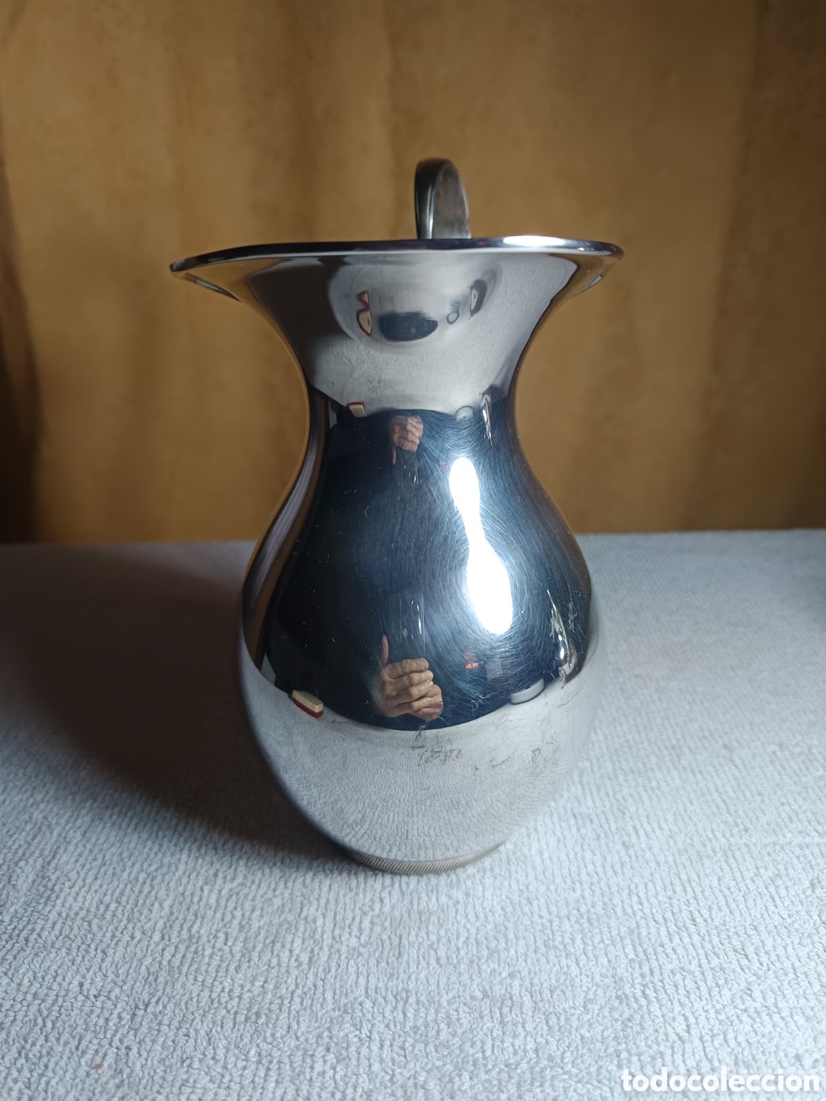 Antig&uuml;edades: jarra de alpaca plateada. - Foto 4
