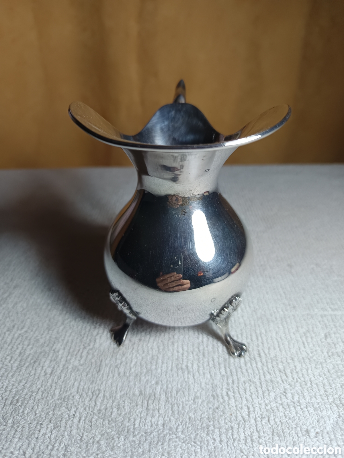 Antig&uuml;edades: jarrita salsera en alpaca plateada. - Foto 2