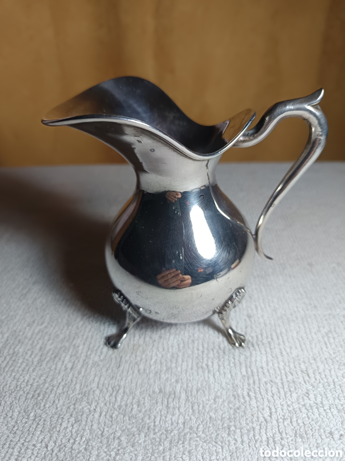 Antig&uuml;edades: jarrita salsera en alpaca plateada. - Foto 3