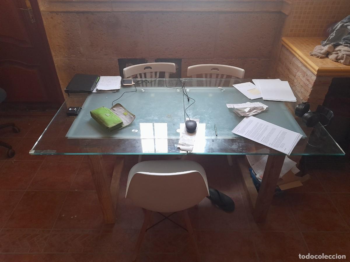 Antig&uuml;edades: Mesa cristal extensible - Foto 1